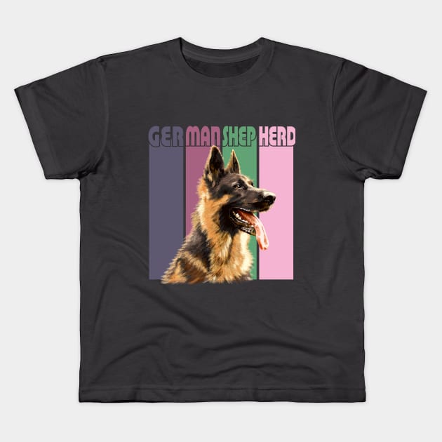 German Shepherd Kids T-Shirt by Olgakunz